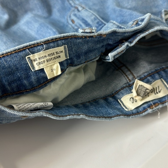 Madewell The High-Rise Slim Crop Boyjean in Elkhart Wash 26‎ - Picture 5 of 7